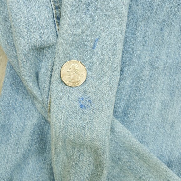 Levi's Denim Shirt Metal Buttons HAS FLAWS - Picture 10 of 15